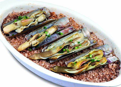 Razor Clam Salt Baked