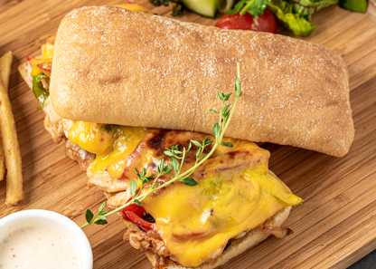 Open Chicken Ciabatta