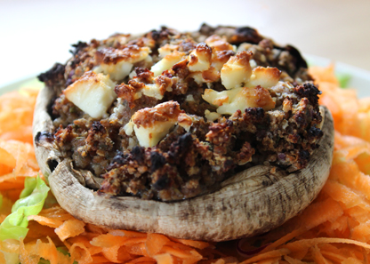 Portabella Mushroom Filled with Minced Meat