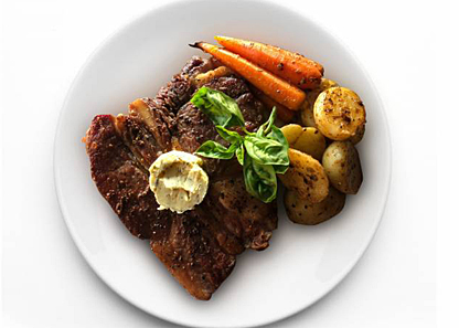 Beef Ribeye Steak with Carrots & Potatoes