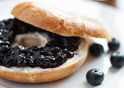 Toast Blueberry Bagel