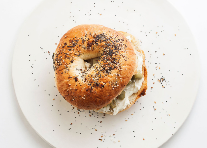 Open Chicken Bagel