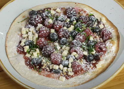 Sweet Tortilla Pizza with Mixed Berries